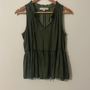 Loft blouse tank in dark green